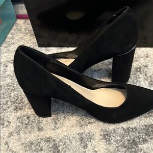 Marc Fisher Black Suede Heels